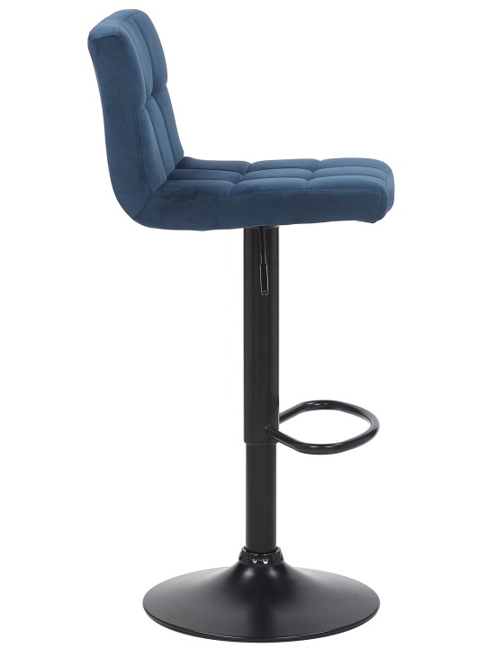 Juego de 2 taburetes de bar Feni terciopelo, azul