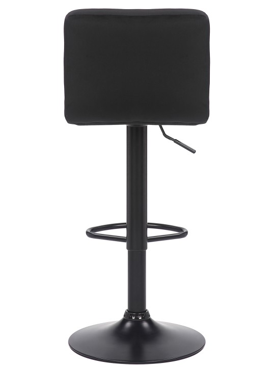 Juego de 2 taburetes de bar Feni terciopelo, negro