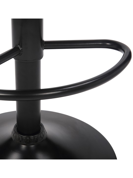 Juego de 2 taburetes de bar Feni terciopelo, negro