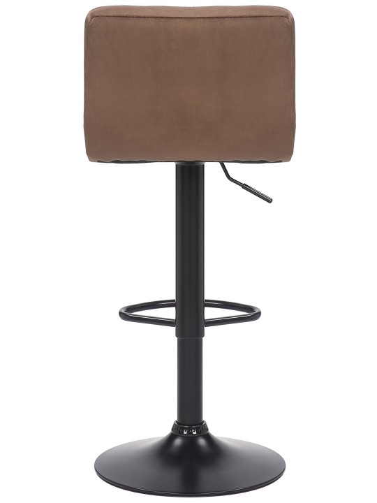 Juego de 2 taburetes de bar Feni terciopelo, marrón