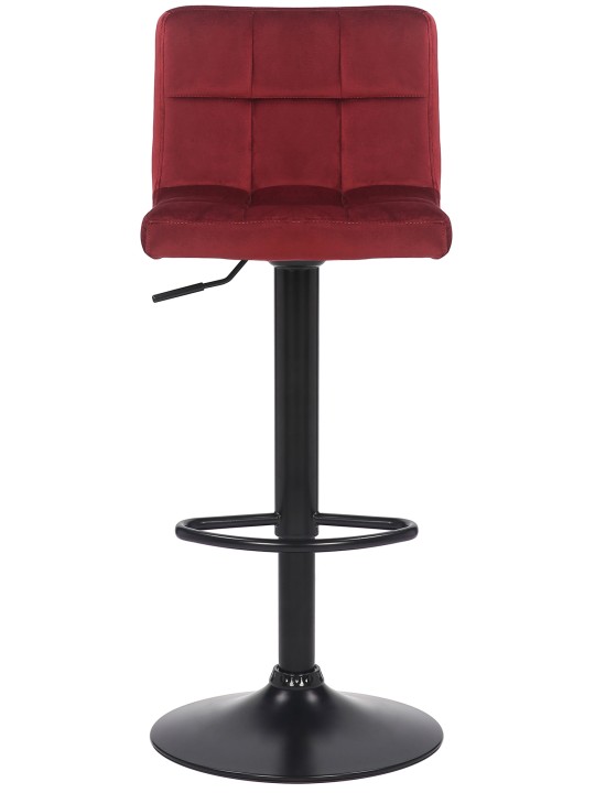 Juego de 2 taburetes de bar Feni terciopelo, rojo