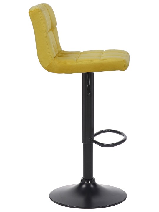 Juego de 2 taburetes de bar Feni terciopelo, amarillo Juego de 2 taburetes de bar Feni terciopelo, amarillo