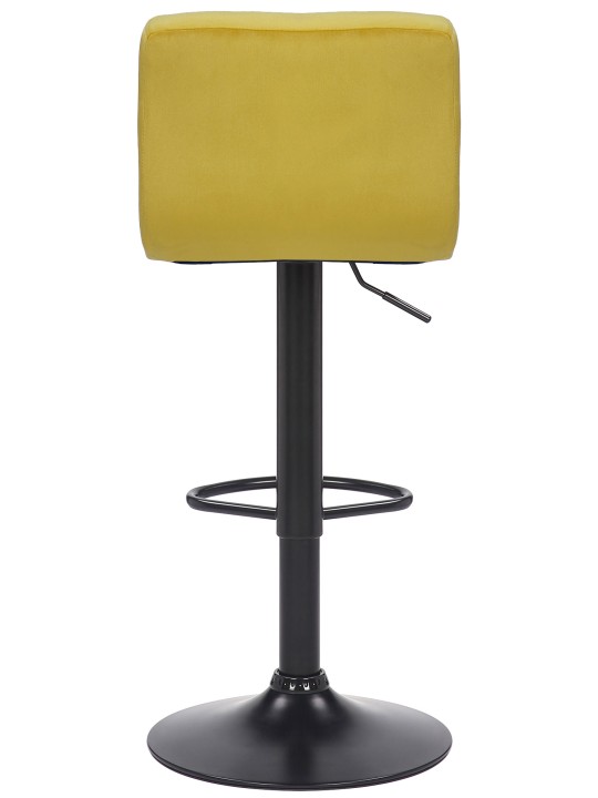 Juego de 2 taburetes de bar Feni terciopelo, amarillo Juego de 2 taburetes de bar Feni terciopelo, amarillo