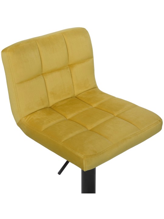 Juego de 2 taburetes de bar Feni terciopelo, amarillo Juego de 2 taburetes de bar Feni terciopelo, amarillo