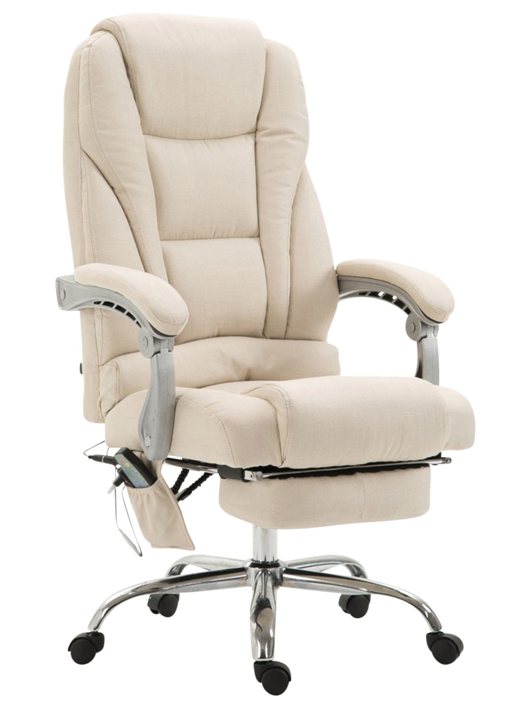 Silla de oficina Pacific tela con función masaje, crema