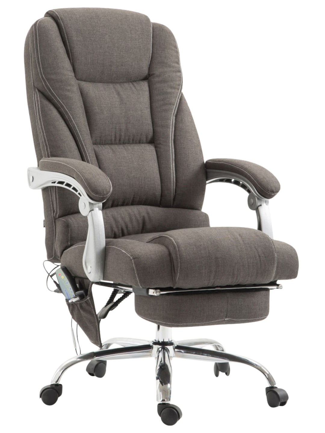 Silla de oficina Pacific tela con función masaje, gris oscuro