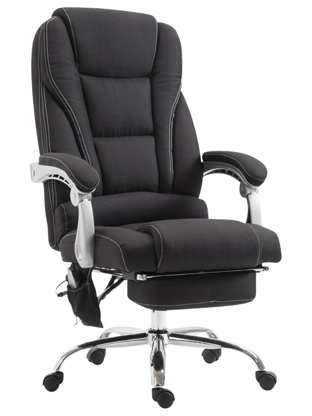 Silla de oficina Pacific tela con función masaje, negro