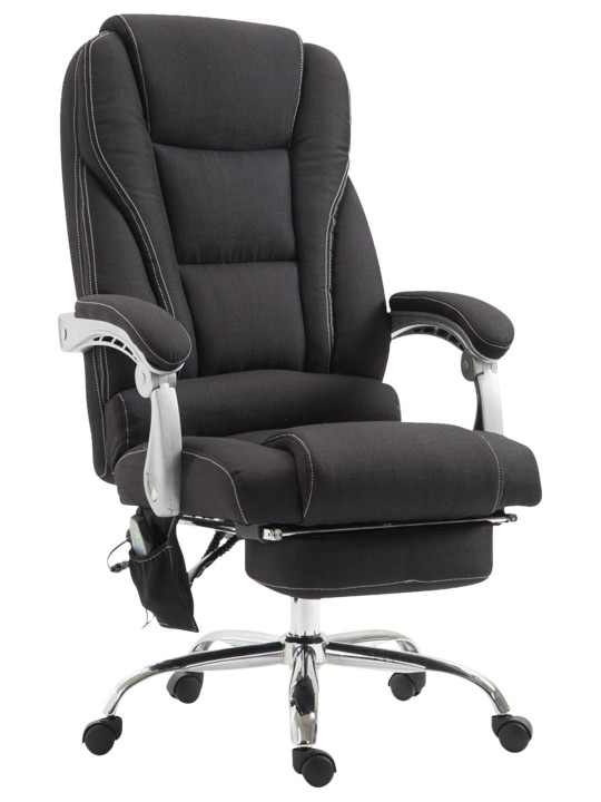 Silla de oficina Pacific tela con función masaje, negro