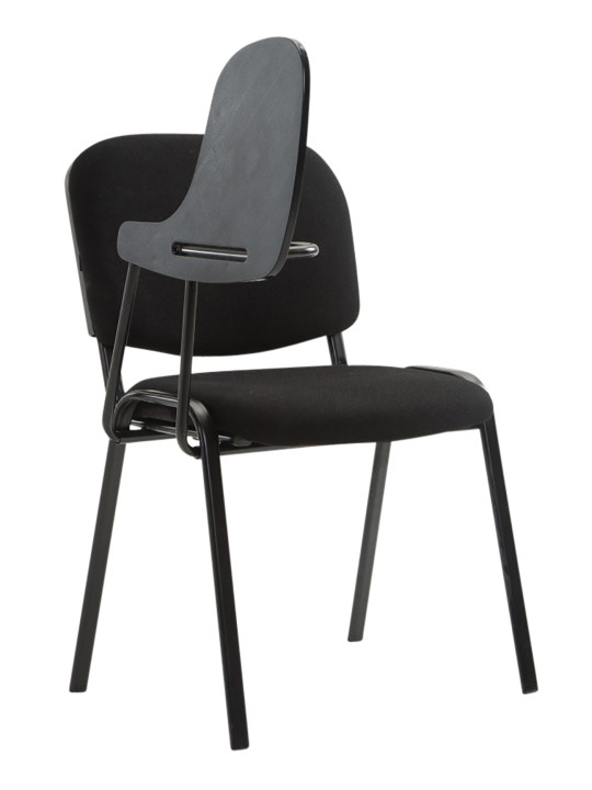 Conjunto de 4 sillas Ken con mesa plegable de tela, negro