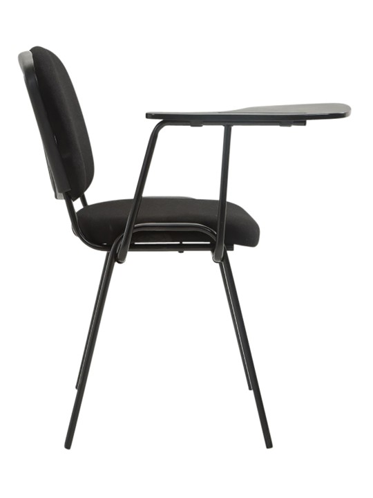 Conjunto de 4 sillas Ken con mesa plegable de tela, negro