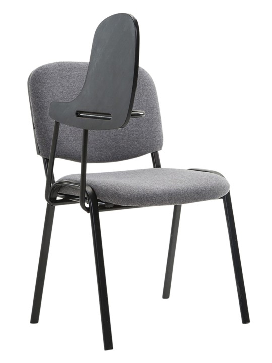 Conjunto de 4 sillas Ken con mesa plegable de tela, gris