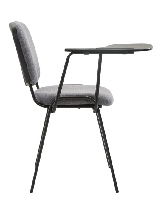 Conjunto de 4 sillas Ken con mesa plegable de tela, gris