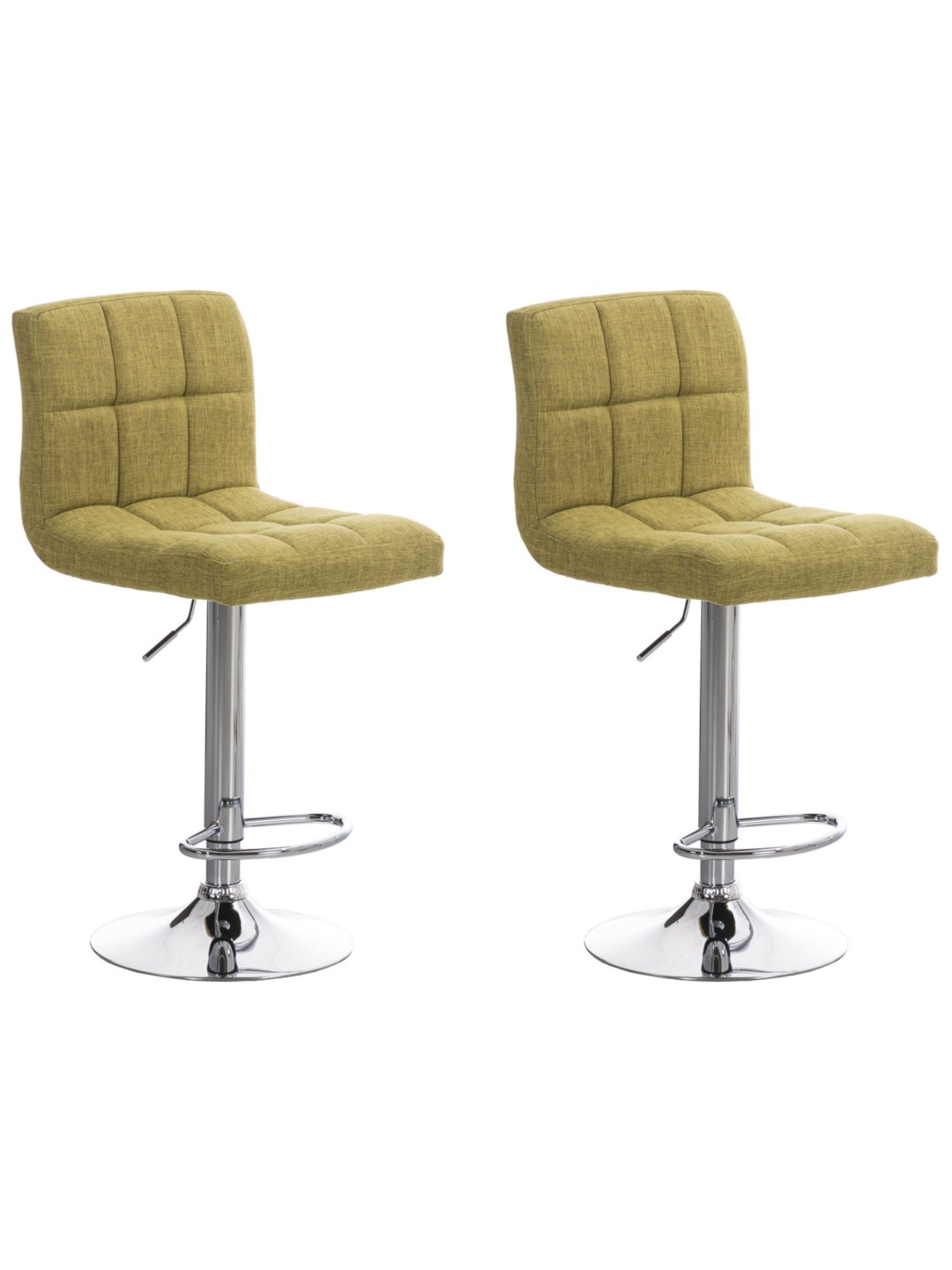 Juego de 2 taburetes de bar Perú FABRIC C, verde claro
