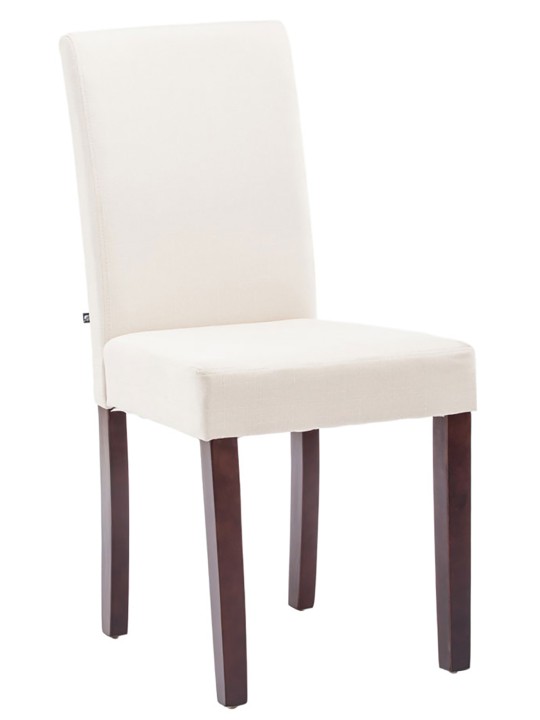 Silla de comedor Ina tela capuchino, crema