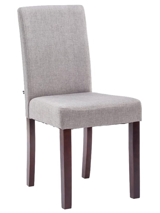 Silla de comedor Ina tela capuchino, gris claro