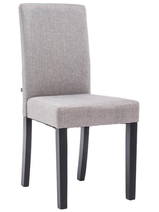 Silla de comedor Ina tela, gris claro