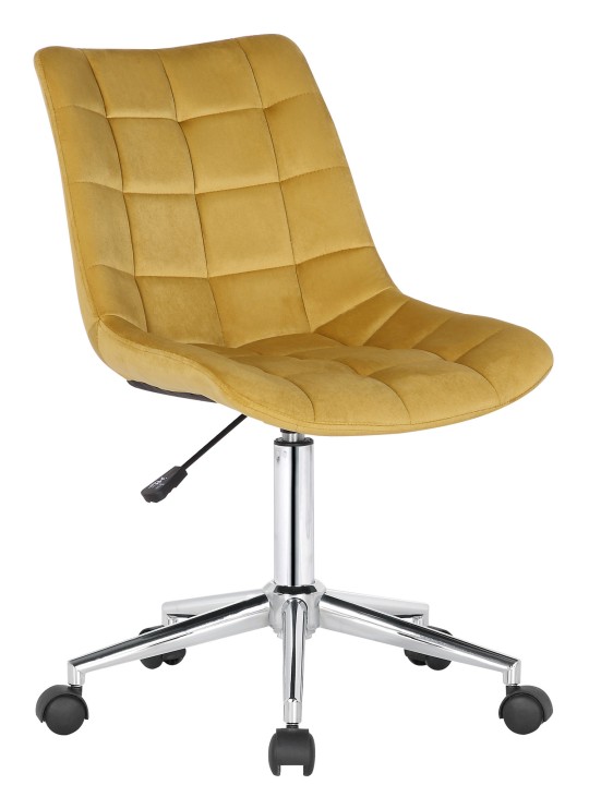 Silla de oficina Medford terciopelo, amarillo