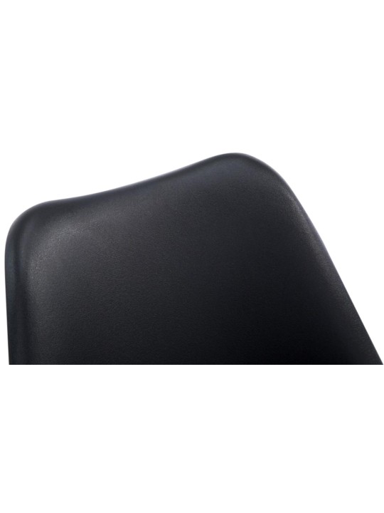 Juego de 4 sillas de visita Borneo V2 nogal ecopiel, negro