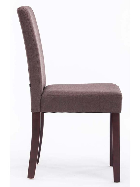 Juego de 2 sillas de comedor Ina tela capuchino, marrón