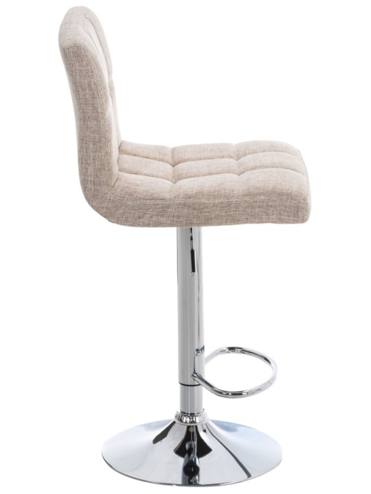 Juego de 2 taburetes de bar Perú FABRIC C, crema