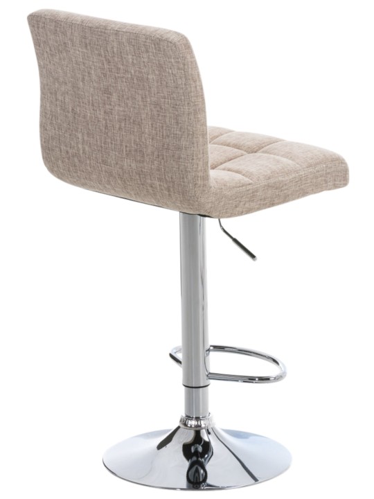 Juego de 2 taburetes de bar Perú FABRIC C, crema