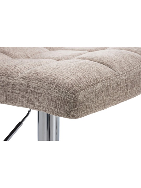 Juego de 2 taburetes de bar Perú FABRIC C, crema