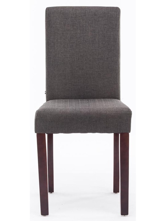 Juego de 4 sillas de comedor Ina tela capuchino, gris oscuro