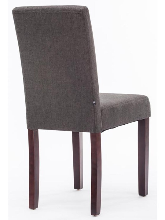 Juego de 4 sillas de comedor Ina tela capuchino, gris oscuro