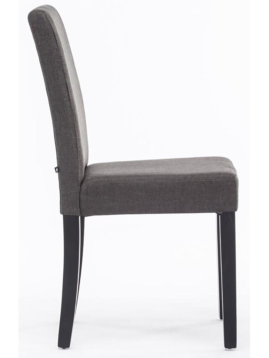 Juego de 4 sillas de comedor Ina tela, gris oscuro