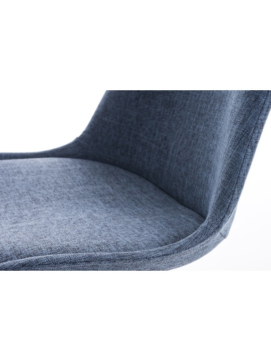 Silla Pata de Palo Tela Cuadrada, azul