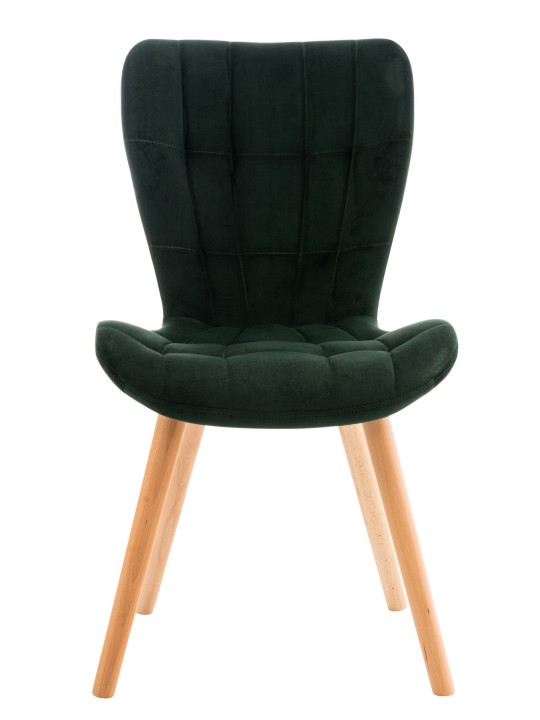 Conjunto de 4 sillas Elda terciopelo, verde Conjunto de 4 sillas Elda terciopelo, verde