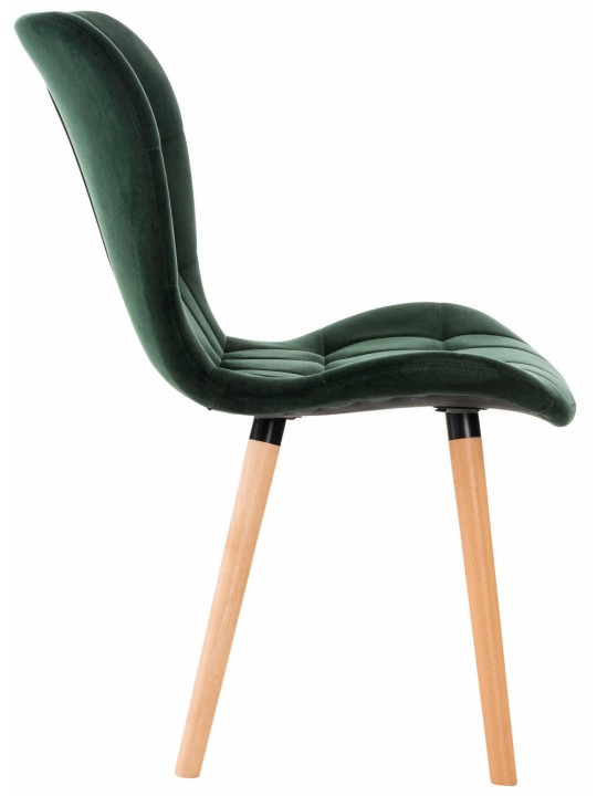 Conjunto de 4 sillas Elda terciopelo, verde Conjunto de 4 sillas Elda terciopelo, verde