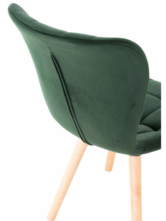 Conjunto de 4 sillas Elda terciopelo, verde Conjunto de 4 sillas Elda terciopelo, verde