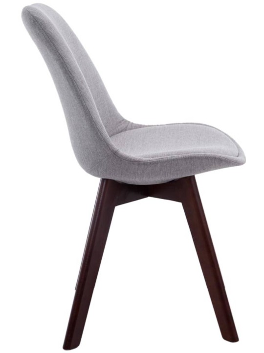 Juego de 4 sillas de visita Borneo V2 tela nogal, gris