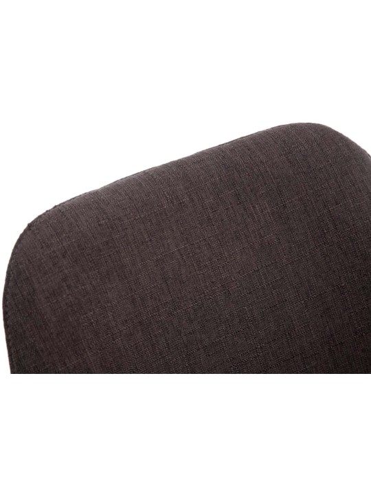 Juego de 4 sillas de visita Borneo V2 tela nogal, gris oscuro