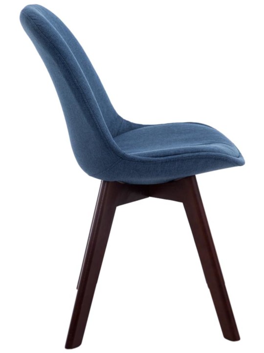 Juego de 4 sillas de visita Borneo V2 tela nogal, azul
