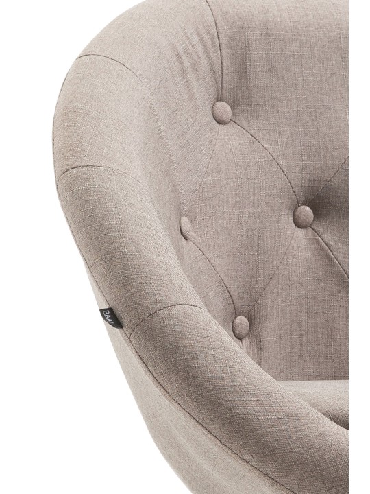 Taburete de bar London V2 tela cromo, taupe