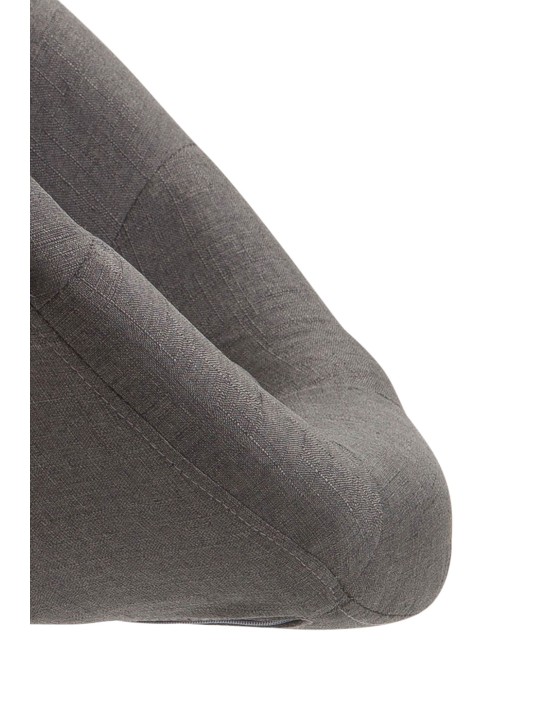 Taburete de bar London V2 tela cromo, gris oscuro