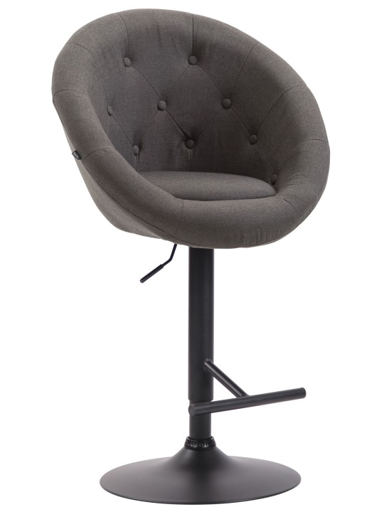 Taburete de bar London V2 tela, gris oscuro