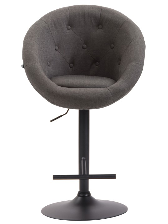 Taburete de bar London V2 tela, gris oscuro