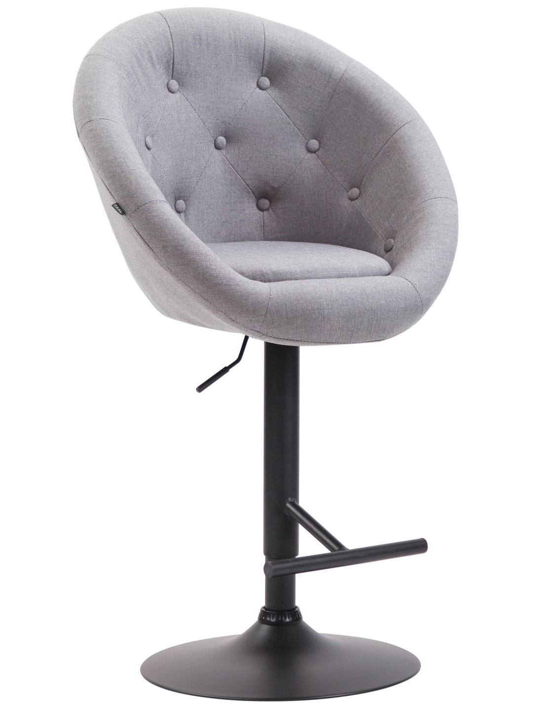 Taburete de bar London V2 tela, gris