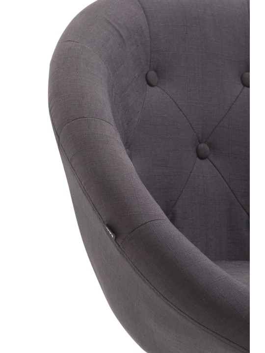 Taburete de bar London V2 tela, gris oscuro