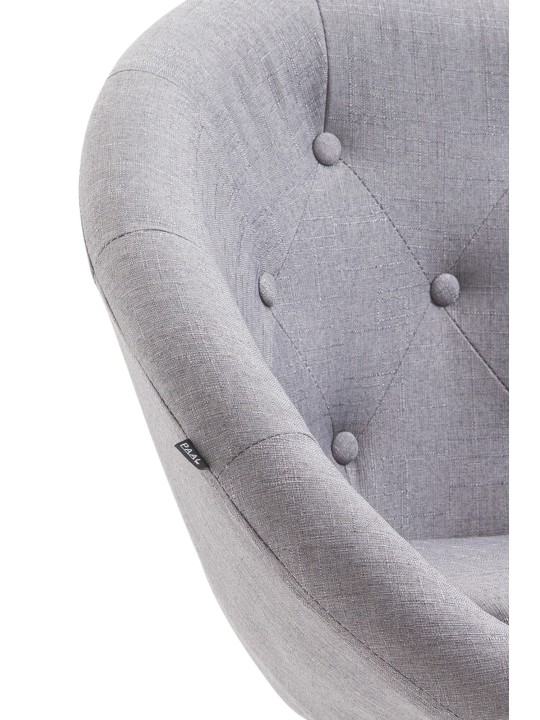 Taburete de bar London V2 tela, gris Taburete de bar London V2 tela, gris