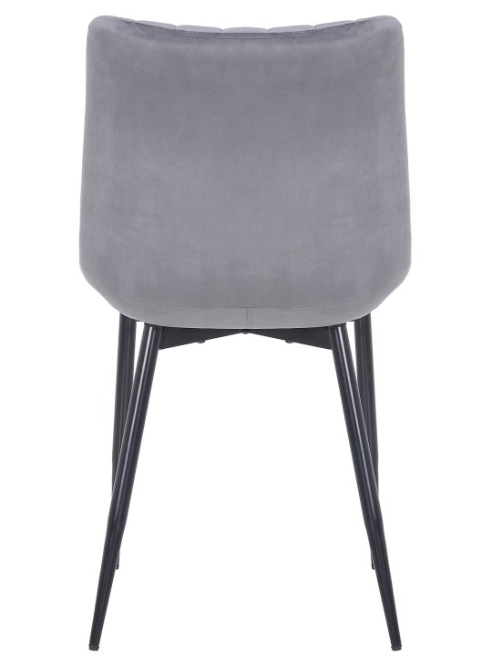 Juego de 2 sillas Rahden terciopelo, gris