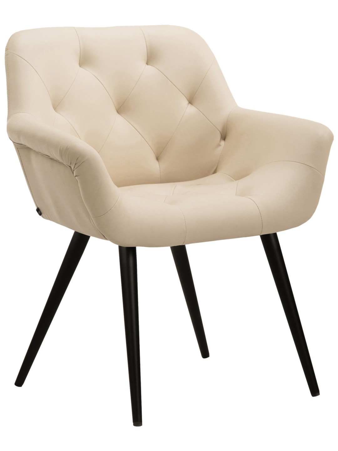 Silla de comedor Langford piel sintética, crema