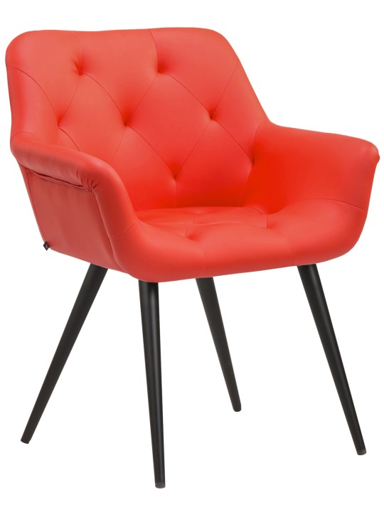 Silla de comedor Langford piel sintética, rojo