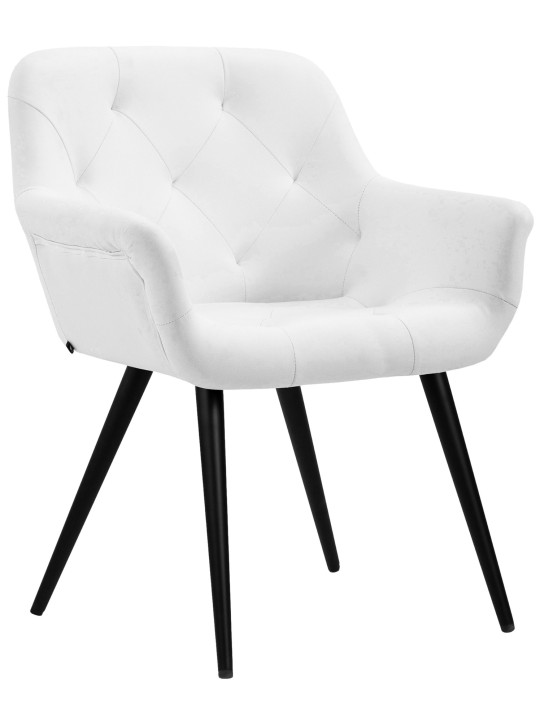 Silla de comedor Langford piel sintética, blanco