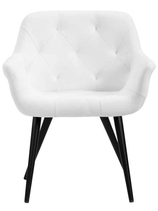 Silla de comedor Langford piel sintética, blanco