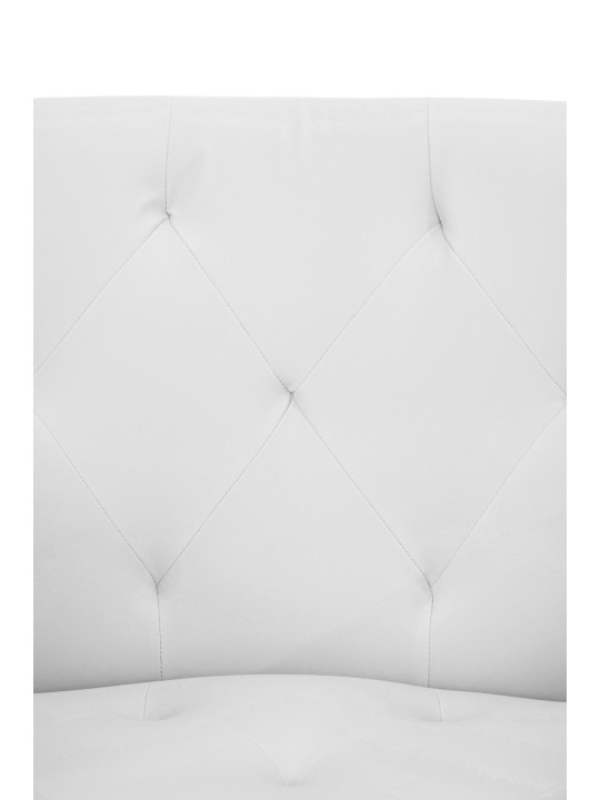 Silla de comedor Langford piel sintética, blanco