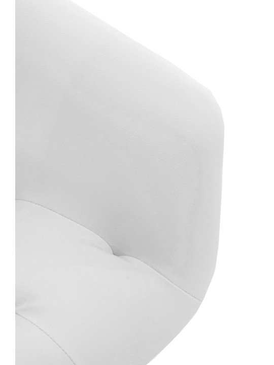 Silla de comedor Langford piel sintética, blanco